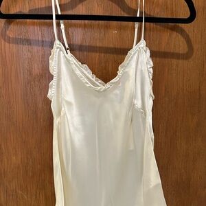 Wilfred Ivory Satin Ruffle Camisole